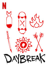 Kliknij by uszyskać więcej informacji | Netflix: Daybreak | Wyluzowany nastolatek Å¼yje peÅ‚niÄ… Å¼ycia w postapokaliptycznym Los Angeles i poszukuje dziewczyny swoich marzeÅ„, przechytrzajÄ…c bezmyÅ›lne Å¼ywe trupy i hermetyczne gangi.