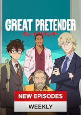Kliknij by uszyskać więcej informacji | Netflix: Great Pretender | Makoto Edamura, ktÃ³ry uchodzi zaÂ najwiÄ™kszego kanciarza wÂ Japonii, wpada wÂ kÅ‚opoty, gdy prÃ³buje wykiwaÄ‡ Laurenta Thierryâ€™ego, Å›wiatowej klasy oszusta.